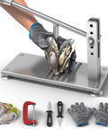 Oyster Shucker Machine Opener Set For Fast Safe Shell Opening Pro Grade Aluminum Base With 6 Groove Stabilizers