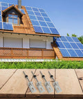 L Angle No Fuss Roof Mount Kit For Trapezoidal Metal Panels, stainless steel pole screws, solar installation on corrugated roof