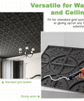Black 2x2 Drop Ceiling Tiles For Glue Up Install In Standard Fifteen Sixteenth Inch Grids showing installation versatility