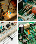 1540 Piece Electronics Component Assortment Kit With LED Diodes Transistors Resistors Capacitors And 40 Pin Male To Male Jumper Wires For DIY Projects And Maker Enthusiasts, breadboard circuits