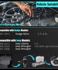 Straight Shooter Vacuum Power Brake Booster Fits Jeep Wrangler Liberty Dodge Nitro 2007 Through 2012 shown with installation details.