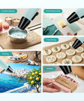 Dual Temp 350W Heat Gun For Resin And DIY Crafting projects including candle making, embossing, clay drying, painting, and sealing.