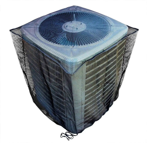 AC Defender Full Mesh Outdoor Air Conditioner Cover For All Season Protection on standard 37x37x40 inch condenser unit