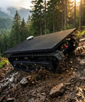 Ultra Heavy Duty Electric Transport Dolly With Remote Control For Moving Machinery Safely And Smoothly On Any Job Site Without Breaking A Sweat Today on muddy terrain.