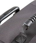 Close-up of Moby 3 100L Large Capacity Roller Luggage Bag With Backpack Straps handle, showcasing durable fabric and ergonomic grip.