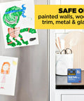 Legit Wall Safe Tape With Smooth Hold Go To Removable Rolls For Hanging Frames And Wall Decor Easy Peasy Peel And Stick Zero Damage Promise two drawings on fridge