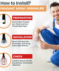 How to install Top Notch Chrome Fire Sprinkler Head Pendant Spray Kit With Half Inch Npt Threading, showcasing step-by-step guide.