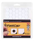 9/16 Inch Round Screw Hole Covers Sticker Sheet In White PVC 53 Caps Durable Concealment For Woodworking Furniture And Cabinetry Projects DIY Ready For Cabinets Tables And Shelves packaging