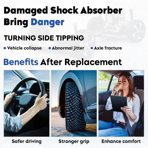 Chevy Front And Rear Struts Assembly With Coil Springs Kit benefits: safer driving, stronger grip, enhanced comfort