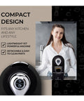 Compact Black Espresso Machine Bundle Pushing 20 Bar Pressure For Rich Creamy Crema In Just 30 Seconds Includes Dual Sided Capsule Holder And Two Glass Cups And Handheld Milk Frother For Straight Fire Morning Brews.