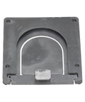 Straight Up Heavy Duty Removable Bollard Base Plate Bolted To Concrete Rock Solid Welded Steel Safety Barrier top view