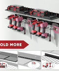 Power Tool Organizer Wall Mount With Drill Holder For Garage Keeps Your Tools Neat And Grab And Go Heavy Duty Tool Rack