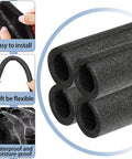 36 Pack Foam Pipe Insulation Covers, 3.3 Feet Long Each, 1 Inch Outer Diameter Black Foam Tubing with flexibility and moisture resistance