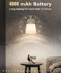 Battery Operated Wall Sconce With Glass Shade, 3000K Warm White, 4000 mAh battery lasting 12 hours, mounted on wall.