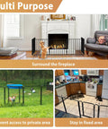 Multi-purpose use of Top Shelf White Fence To Wall Anchor Kit For Tight Dog Playpen Sets, featuring secure barriers around areas.