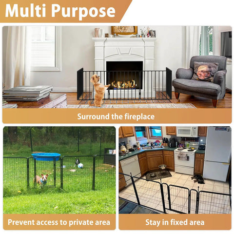 Multi-purpose use of Top Shelf White Fence To Wall Anchor Kit For Tight Dog Playpen Sets, featuring secure barriers around areas.