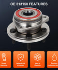 Front Wheel Bearing And Hub Assembly 513158 Kit 5 Lug Without ABS for Dodge Dakota, Ford Explorer, Jeep Cherokee DIY install