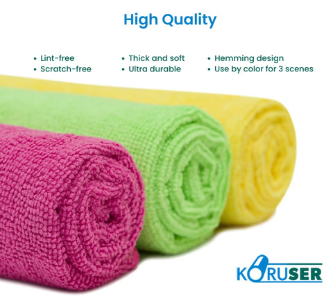 Rolled Ultra Soft Microfiber Cloths Reusable And Washable Do It All All Purpose Indoor Outdoor Cleaning Dusting Polishing