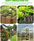 Effortless Drip Irrigation Kit With Forty Feet Of One Half Inch Mainline And One Hundred Feet Of One Quarter Inch Tubing in garden setup