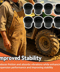Tough As Nails Upper And Lower A Arm Suspension Flanged Sleeve Bushings Isolators Set displayed with John Deere Gator.