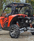 Heavy Duty Aluminum Rear Radius Arms For Can Am Maverick DPS X MR X RS Max 2013 And Up, rear suspension on orange UTV