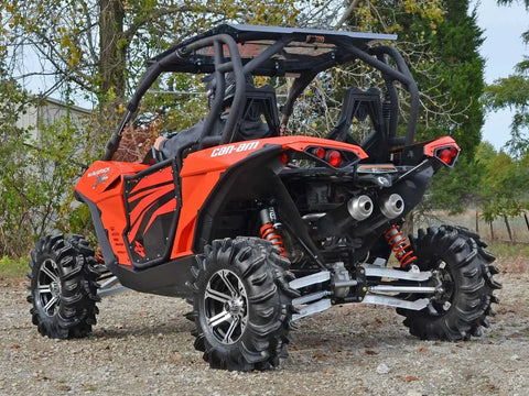 Heavy Duty Aluminum Rear Radius Arms For Can Am Maverick DPS X MR X RS Max 2013 And Up, rear suspension on orange UTV