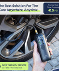 Cordless Bike Pump And Portable Air Compressor With Digital Pressure Gauge 150 PSI Car Tire Inflator 18 Lpm Fast Inflation