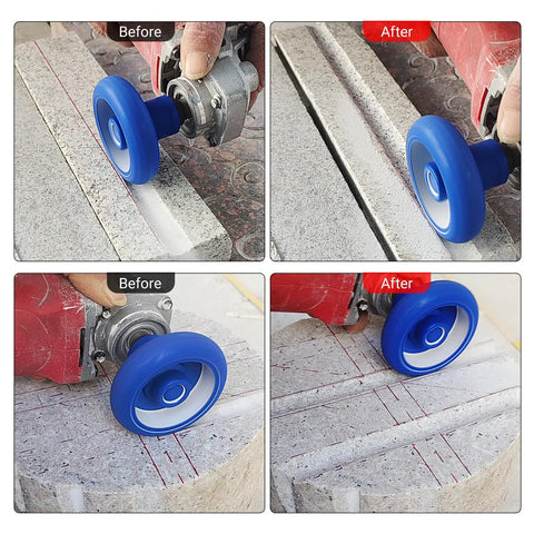 Pro Grade Diamond Trimming Wheel Set For Marble And Quartz Grooving On Angle Grinder Dual Cylindrical Grinding Wheels 74mm Tall