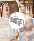 Heavy Duty Stainless Steel Vertical Closet Hanger For Pants And Leggings Space Saving Multi Tier Wardrobe Organization Rack, displaying clothing.