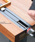 Workhorse Woodworking Bench Tail Vise Built Like A Tank Solid Aluminum End Clamp with stainless screw for 20 MM holes and quick shift grip.