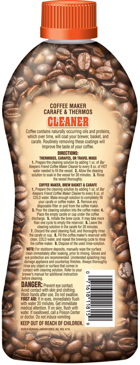 Coffee Maker Cleaner Two Pack 12 Oz Bottles Removes Stains And Oily Residue From Espresso Machines Carafes Thermoses Drip Coffee Pots