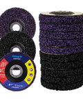 10 Pack 4.5 Inch Strip Discs for Angle Grinder With Seven Eighths Inch Arbor, Heavy Duty Metal Rust and Oxidation Paint Remover