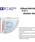 All In One Outdoor Weather Station With Rain Gauge, Wind Speed And Direction, Thermometer And Mounting Kit, White Finish