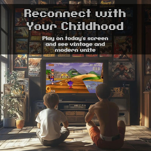 Sega Genesis HDMI Adapter For Model 2 And Mega Drive 2 Consoles Plug And Play To Your HDTV Delivers Crisp 1080P HDMI Output With Vivid Colors USB Power Cable Included HDMI Cable Included Ready For Modern Retro Gaming. Kids play Sega on HDTV.