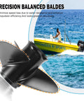 Aluminum Propeller For Suzuki Outboard Engines Ten And One Quarter Inch Diameter Eleven Inch Pitch Three Blade Right Hand Rotation Ten Spline Fits DT20 DT25 DT30 20 to 30 HP Heavy Duty Performance Built Tough