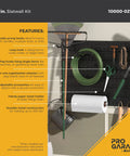 Garage Slatwall Hang Track Kit, 33 Inch Wide, With Pegboard Hooks, Hangers, And Paper Towel Holder, All In One Organizer System