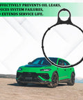 Top Shelf Vacuum Pump Gasket Straight Bolt On Swap For Ford Edge Escape Explorer Focus Fusion Mustang Taurus Lincoln Continental MKC Engine Rubber Seal Replacement 926 468 Bb5z2a572a Bb5z2a572b 1 Pc positioned over a green SUV.