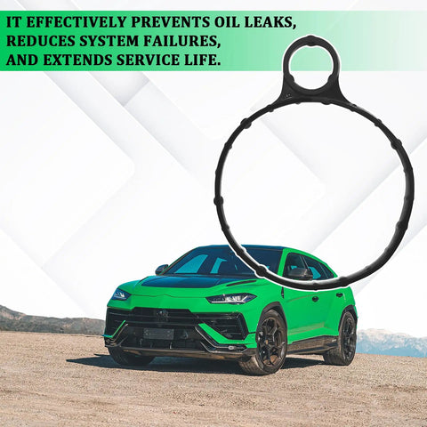Top Shelf Vacuum Pump Gasket Straight Bolt On Swap For Ford Edge Escape Explorer Focus Fusion Mustang Taurus Lincoln Continental MKC Engine Rubber Seal Replacement 926 468 Bb5z2a572a Bb5z2a572b 1 Pc positioned over a green SUV.