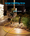 Low Voltage Landscape Lighting Kit With 8 Path Lights And 4 Spotlights 3000K Outdoor Waterproof Pathway shown illuminating walkway