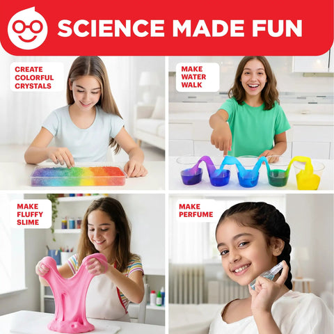 Girls Science Kit Chemistry Set For Kids Ages 8 To 14 Ultimate STEM Toy With 50 Plus Experiments Learning Projects Rainbow Crystals