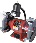 8 Inch Bench Grinder With Dual Grinding Wheels 36 And 60 Grit Built In Bright Work Light Spark Guard And Adjustable Eye Shield Sturdy