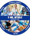 Heavy Duty Synthetic Vinyl Exam Gloves Thick Nitrile Blend Disposable Medical Grade Large 1000 Count in use across various settings.