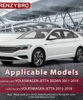 Get Your Ride Rocking Again With These Awesome Front Lower Control Arms Perfect For 2011 To 2018 Volkswagen Jetta Sedan And VW Models Ready To Fix Loose Steering. white Volkswagen Jetta sedan shown front angle