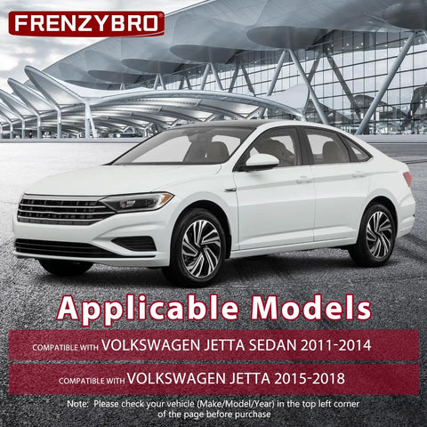 Get Your Ride Rocking Again With These Awesome Front Lower Control Arms Perfect For 2011 To 2018 Volkswagen Jetta Sedan And VW Models Ready To Fix Loose Steering. white Volkswagen Jetta sedan shown front angle