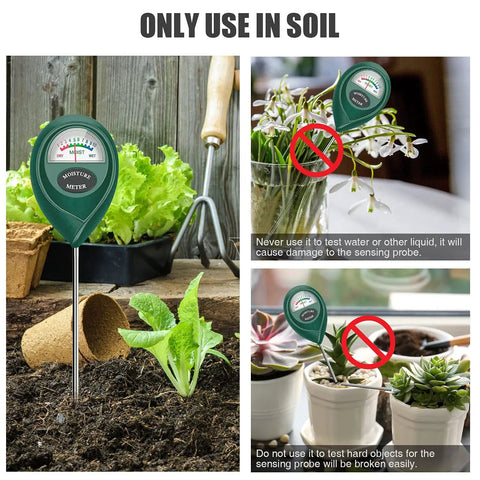 2 Pack Soil Moisture Meter Portable Garden Hygrometer No Battery Needed For Indoor Outdoor Use Root Friendly Probe in soil