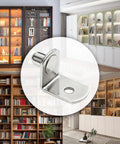 Rock Solid Heavy Duty Metal Shelf Pegs Rust Proof Support Pins For Wood Shelving Smooth Burr Free Coating Durable 30 Piece Pack close-up with modern shelves.
