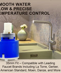 Replacement Faucet Cartridge Compatible With La Torre Gerber Danze Moen Single Lever shown near kitchen sink