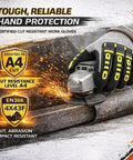 Knit Cut Resistant Work Gloves With Nitrile Coating And HPPE For A4 ANSI Cut Protection, TPR Back Of Hand Guards, gray gloves using grinder