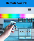 Under Cabinet Lighting You Can Hard Wire Or Plug In, Dimmable RGB Color Changing LED Fixture With Remote, kitchen install