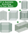 DIY Garden Animal Shield Cages For Outdoor Plants, No Fuss Reusable Square Mesh Plant Covers Kit shapes with 12x12 panels shown.